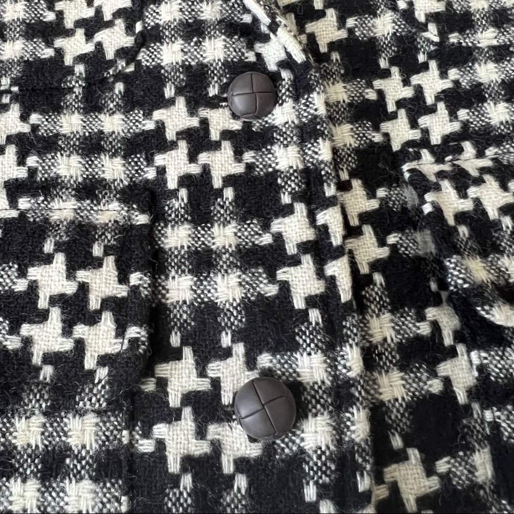 Adolfo International Vintage Wool Black and White Geometric Vest - Picture 9 of 15